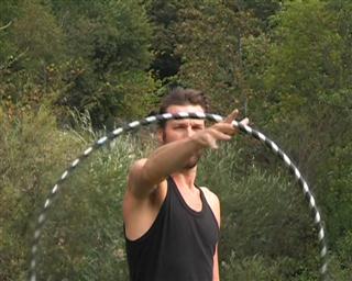 Hand umdrehen im Hoop