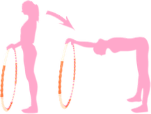 Dehnung der Bein-, Schulter-, und Rückenmuskeln mit Hula Hoop
