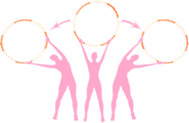 Seitliches Dehnen mit Hula Hoop 2