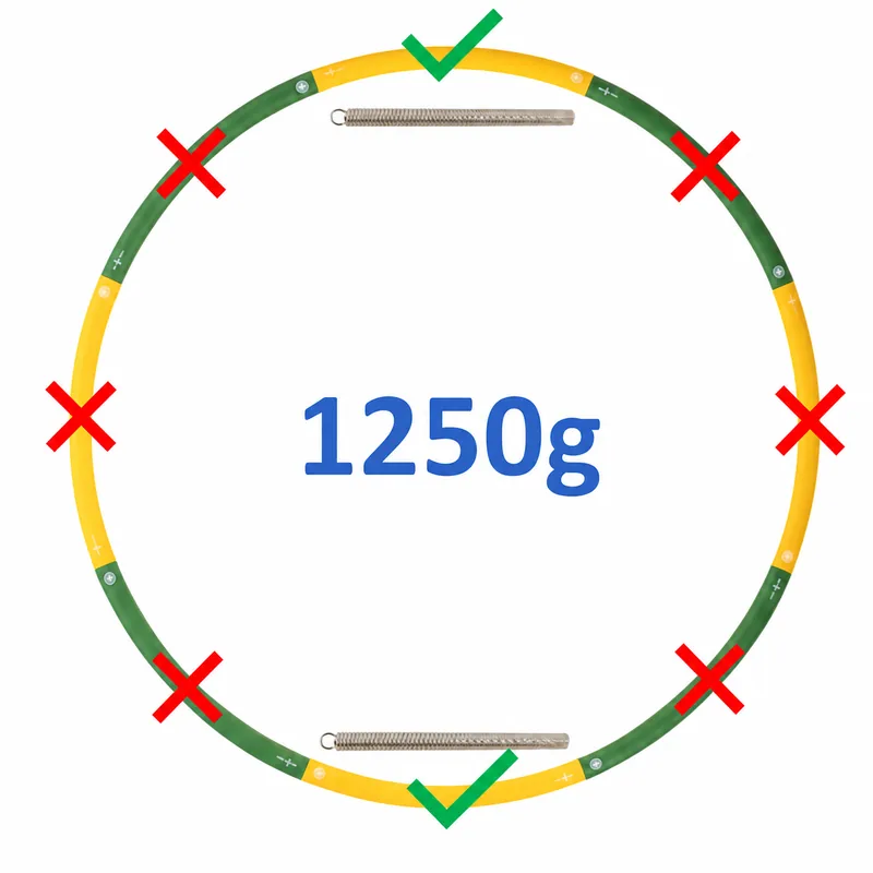 Hoopomania Booster Hoop: configurazione simmetrica corretta da 1250g