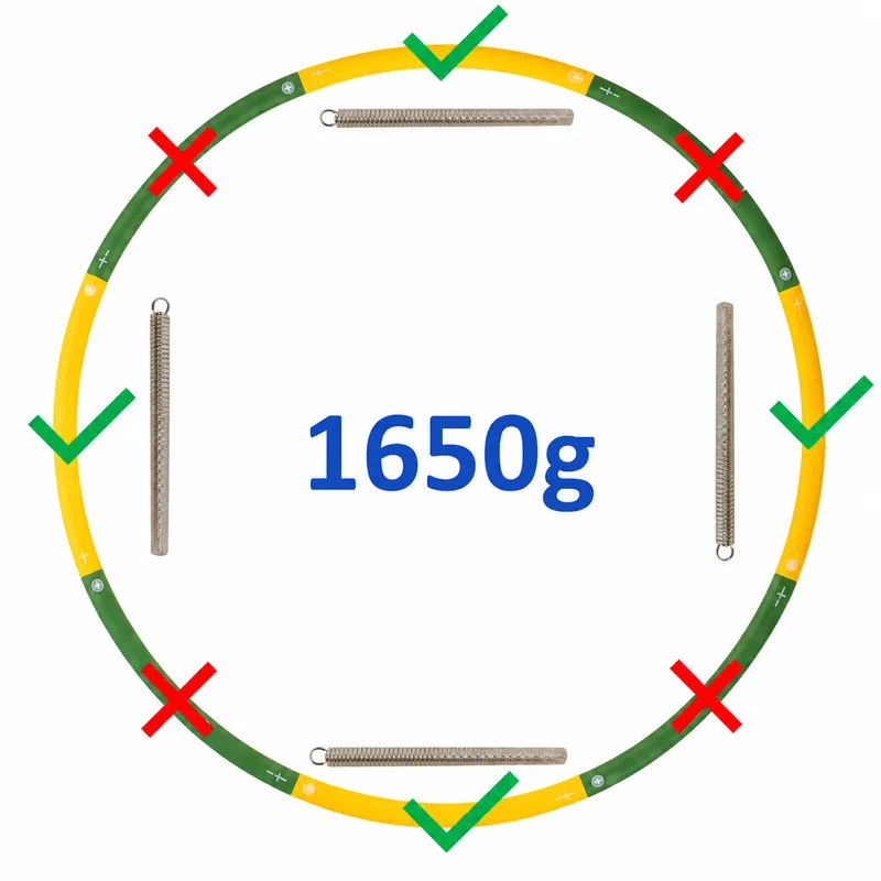Hoopomania Booster Hoop: configurazione simmetrica corretta da 1650g