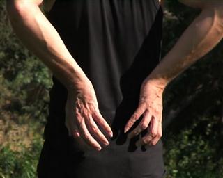 Handposition hinten ohne Reifen