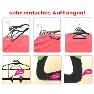 Luxin Non-slip Kleiderbügel Set 10 Stück + Bonus, Orange