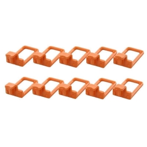 Set de ganchos para percha Luxin, 10 piezas, naranja