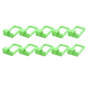 Set di ganci per appendiabiti Luxin, 10 pezzi, verde