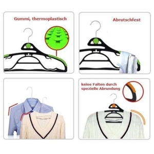 Luxin Non Slip clothes hanger set 3 pcs + 1 clip