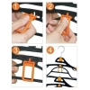 Luxin Non Slip clothes hanger set 3 pcs + 1 clip