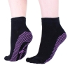 Hoopomania "One Toe" calzini anti-slip yoga con borchie in gomma, nero