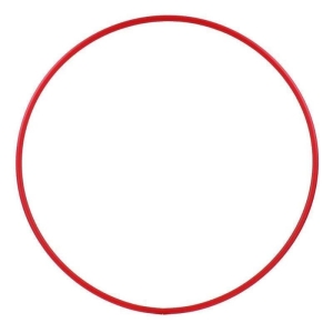 Hula Hoop Blanc, HDPE-20mm, rouge, diamètre 100cm