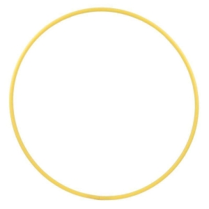 Hula Hoop Blanc, HDPE-20mm, jaune, diamètre 80cm