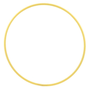 Hula Hoop Blanc, HDPE-16mm, jaune, diamètre 90cm