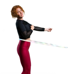 Hoopomania LED Hula Hoop mit 28 Leuchten, Durchmesser 90cm