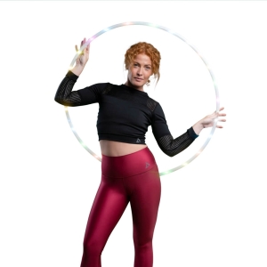 Hoopomania LED Hula Hoop mit 24 Leuchten, Durchmesser 90cm