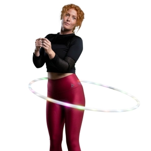 Hoopomania LED Hula Hoop mit 24 Leuchten, Durchmesser 90cm