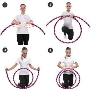 Hula Hoop da circo, colori olografici 80 cm viola