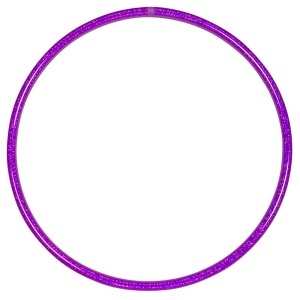 Hula Hoop da circo, colori glitter,  70 cm viola