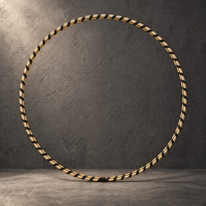 Hula Hoop con diseño negro y dorado, Ø 80/90/100 cm