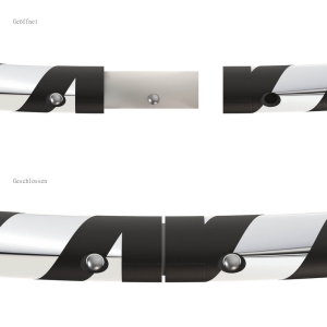 Black & Silver Exklusiver Designer Hula Hoop, Ø80/90/100cm