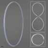 Faltbarer Hula Hoop Rohling, PP (Polypropylen) 19mm, Ø85 cm Transparent