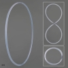 Faltbarer Hula Hoop Rohling, PP (Polypropylen) 19mm, Ø95cm Transparent