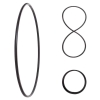 Pieghevole Hula Hoop, HDPE-20mm, colorato, Ø105/100/95/90cm