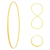 Faltbarer Hula Hoop, HDPE-20mm, Gelb, Ø100 cm
