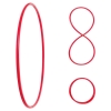 Foldable Hula Hoop, HDPE-20mm, red, Ø90 cm