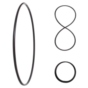 Foldable Hula Hoop, PE-20mm, black, Ø90 cm