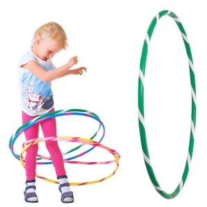 Colorful Enfants Hula Hoop pour les petits professionnels, Ø60cm Vert-Blanc