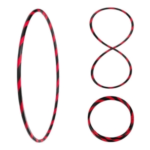 Bunter Hula Hoop Reifen, faltbar, Ø90cm, Schwarz-Rot