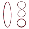 Colorful Hula Hoop, foldable, Ø90cm Black-Red