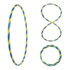 Bunter Hula Hoop Reifen, faltbar, Ø90cm Blau-Gelb