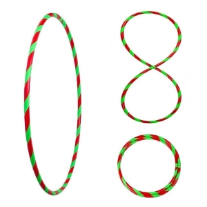 Hula hoops colorati, pieghevole, Ø95cm Rosso-Verde