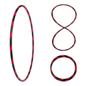 Colorful Hula Hoop, foldable, Ø100cm Black-Red