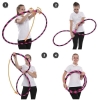 Hula hoops colorati, pieghevole, Ø100cm Giallo-Viola