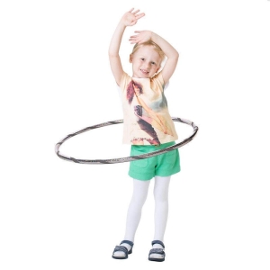 Glamour Hula Hoop per i bambini, Ø60cm Argento-Grigio