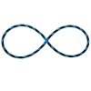 Plegable Hula Hoop para principiantes, Neon-azul, Ø100cm