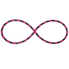 Faltbarer Anfänger Hula Hoop Reifen, Neon-Pink Ø100cm