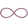 Plegable Hula Hoop para principiantes, Neon-rosa Ø95cm