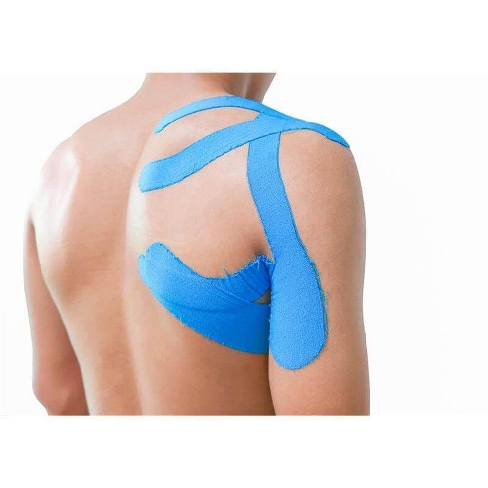 Kinesio-Bandes de kinésiologie autobloquantes, types de bandages  auto-adhésifs, croix élastique, rinçage, muscle sportif - AliExpress