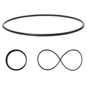 Plegable Hula Hoop en blanco,  Ø 110cm, Negro