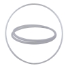 Pliable Hula Hoop Blank, Ø 130cm, Blanc