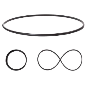 Faltbarer Hula Hoop Rohling, 25er Rohr, Ø 140cm, Schwarz