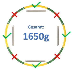 Weights for Hoopomania Booster Hoop, HM-ST85, set: 4 x 200g + hooks