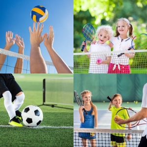 Hoopomania badminton net, shuttlecock net, volleyball net for the garden 5m