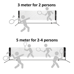 Hoopomania badminton net, shuttlecock net, volleyball net for the garden 5m
